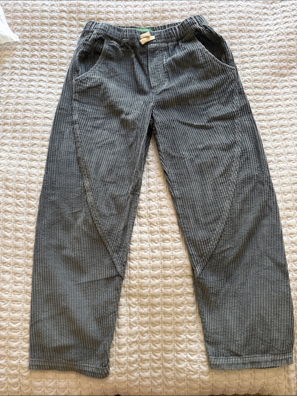 United Colors Of Benetton Men's Gray Corduroy Trousers